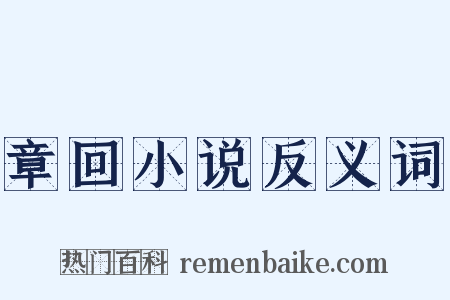 章回小说反义词是什么意思的图片